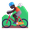 person mountain biking emoji
